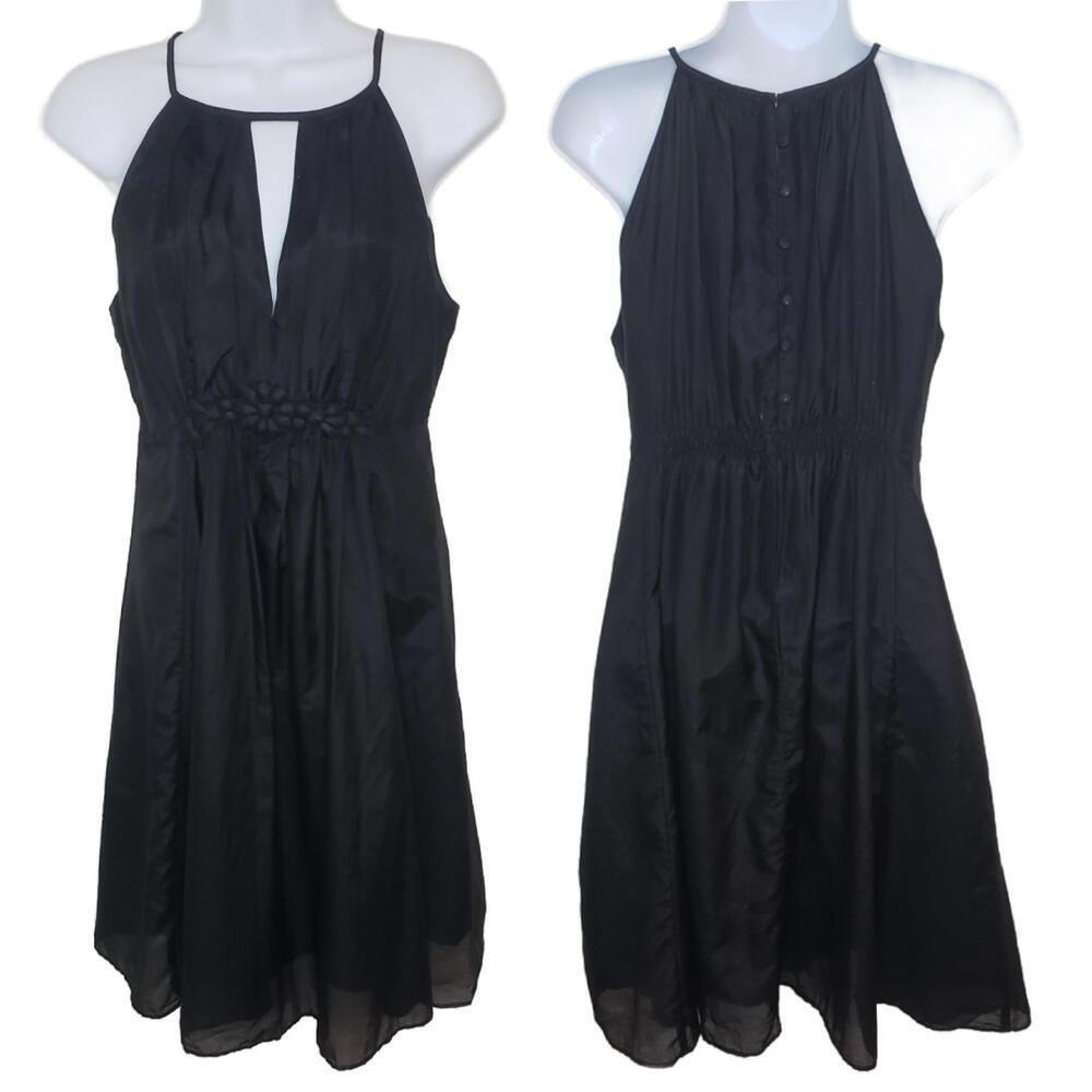Esley Womne's Sz M Black Silk Blend Party/Cocktail Dress (1799)